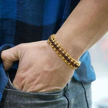 Load image into Gallery viewer, Gold Plated Rudraksha Bracelet for Men