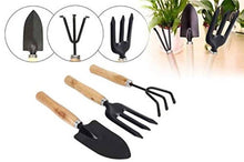 Load image into Gallery viewer, Puspita Nursery Garden Tool Wooden Handle (3pcs-Hand Cultivator, Small Trowel, Garden Fork)