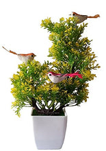 Load image into Gallery viewer, Puspita Nursery Artificial Plant with Pot and Birds for Home Décor 3 Small Birds