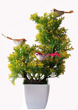 Load image into Gallery viewer, Puspita Nursery Artificial Plant with Pot and Birds for Home Décor 3 Small Birds