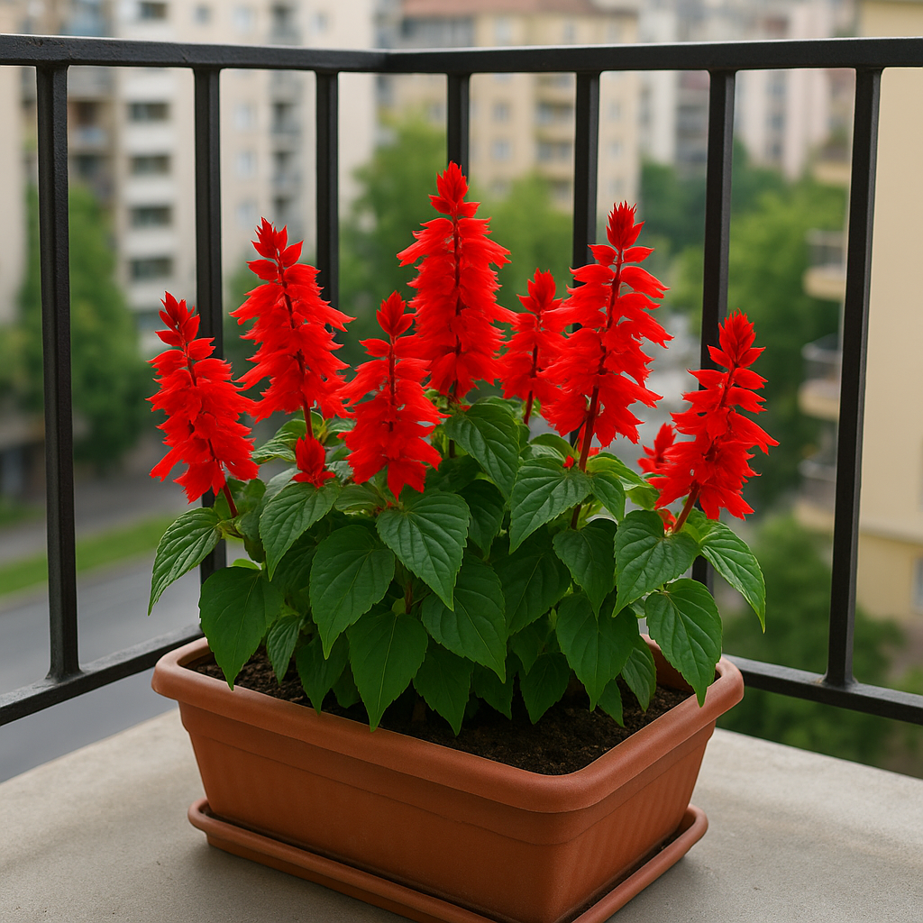 Salvia Red Flower Seeds – Vibrant Annual Blooms, Easy to Grow, Perfect for Garden Borders, Pots & Pollinator Attraction