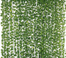 Load image into Gallery viewer, Puspita Nursery Wonderthings Artificial Garlands Hanging Leaves (8 Feet) (Set of 3) Greenery Vine Creeper Plants
