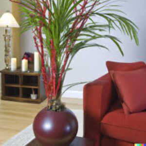 Puspita Nursery "Lipstick Palm Plant – Striking Red and Green Indoor Tropical Houseplant